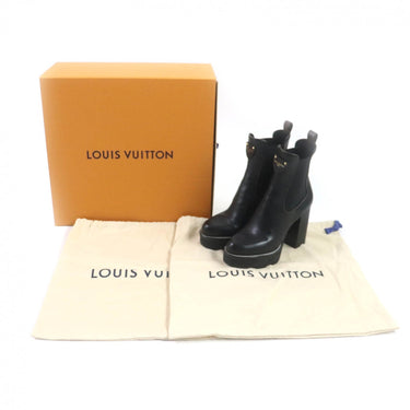 LOUIS VUITTON short boots 1AABB7 Main: Leather black Bobur Line Ankle Boots Women 38 Used Authentic
